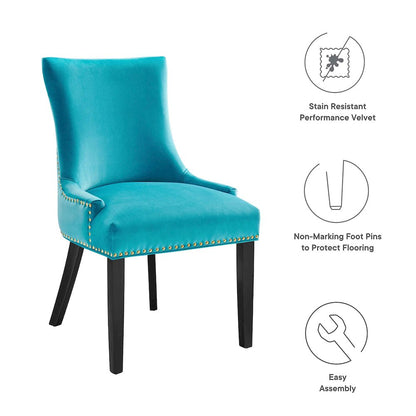 Marquis Performance Velvet Dining Chairs Set of 2