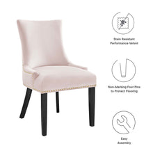 Marquis Performance Velvet Dining Chairs Set of 2