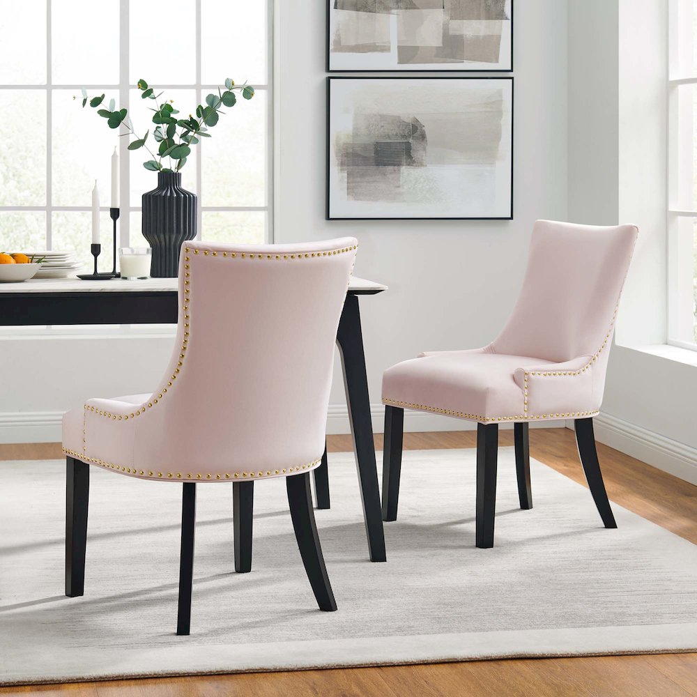 Marquis Performance Velvet Dining Chairs Set of 2