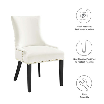 Marquis Performance Velvet Dining Chairs Set of 2