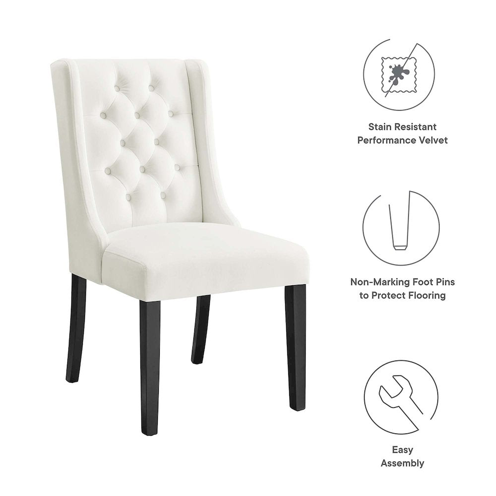 Baronet Performance Velvet Dining Chairs Set of 2