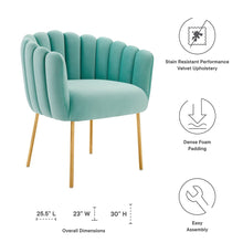 Sanna Channel Tufted Performance Velvet Armchair