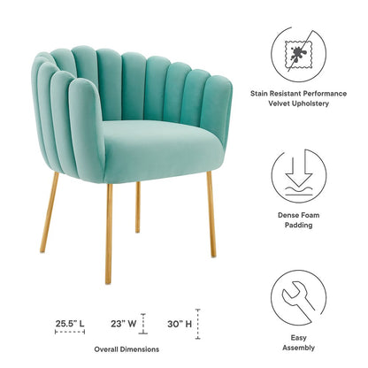 Sanna Channel Tufted Performance Velvet Armchair
