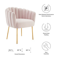 Sanna Channel Tufted Performance Velvet Armchair