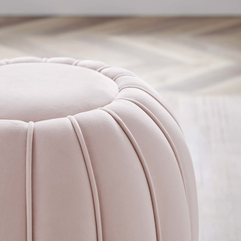 Celebrate Channel Tufted Performance Velvet Ottoman