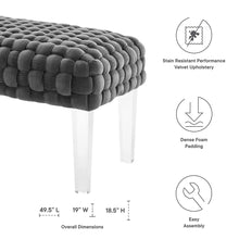 Prologue Woven Performance Velvet Ottoman