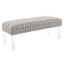 Prologue Woven Performance Velvet Ottoman