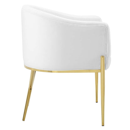Savour Performance Velvet Accent Dining Armchair Set of 2