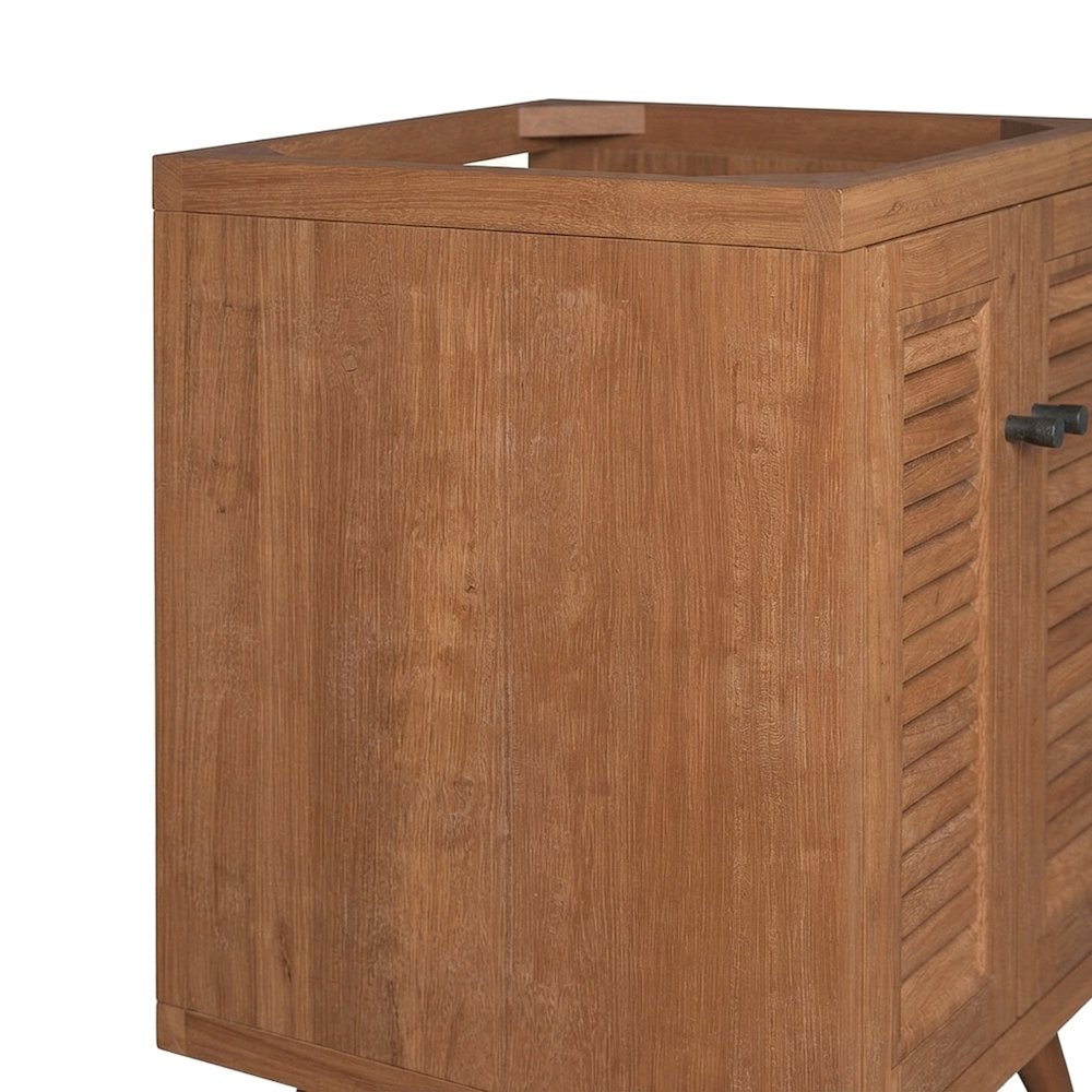 Teak Wood Bathroom Vanity Cabinet with Storage Doors, Sink Cabinet, Natural