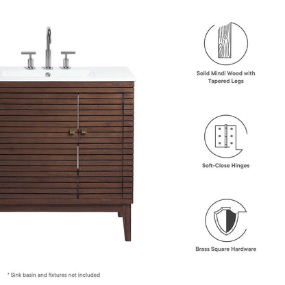 Ledger 36" Wood Bathroom Vanity Cabinet (Sink Basin Not Included)