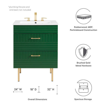 Daybreak 24" Bathroom Vanity Cabinet (Sink Basin Not Included)