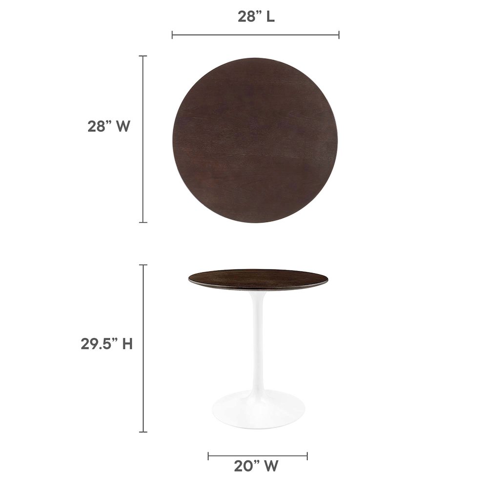 Lippa 28" Round Wood Dining Table