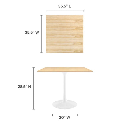 Lippa 36" Square Wood Dining Table