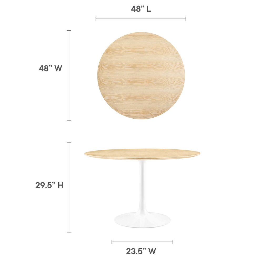 Lippa 48" Round Wood Dining Table