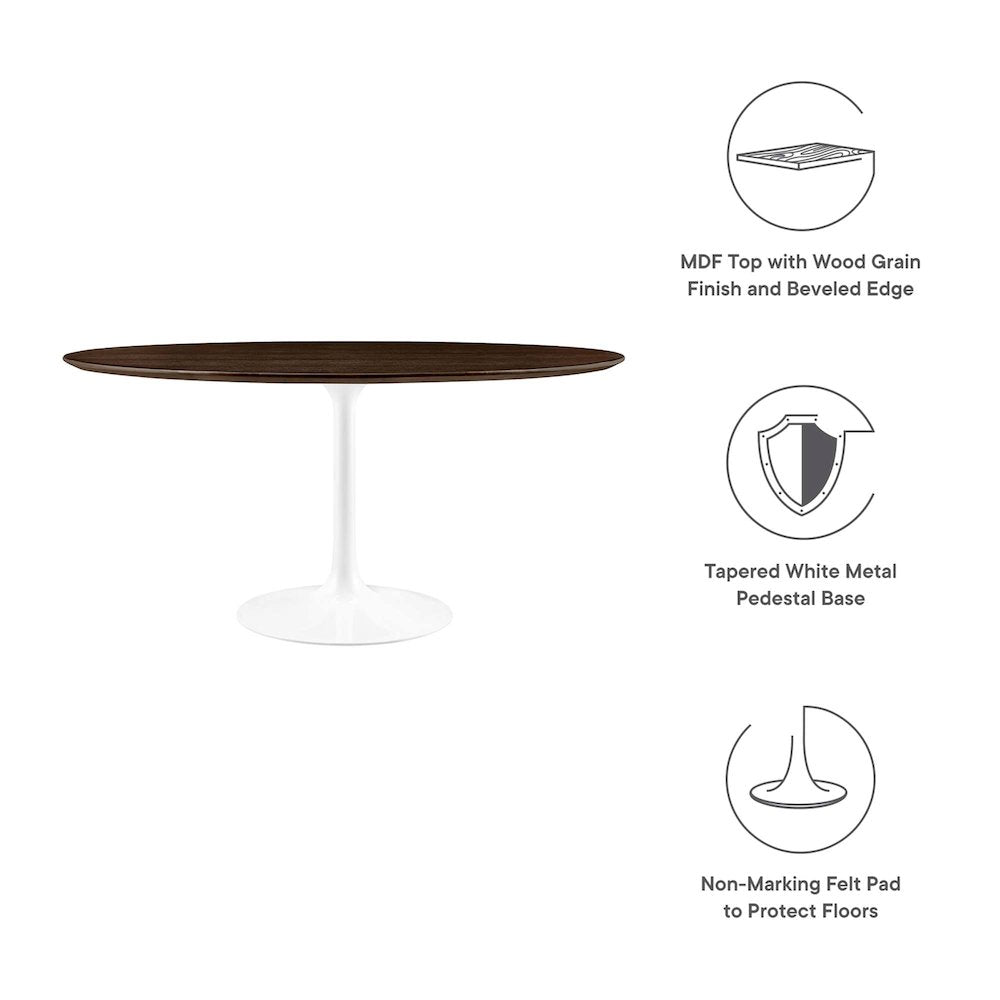 Lippa 60" Round Wood Dining Table
