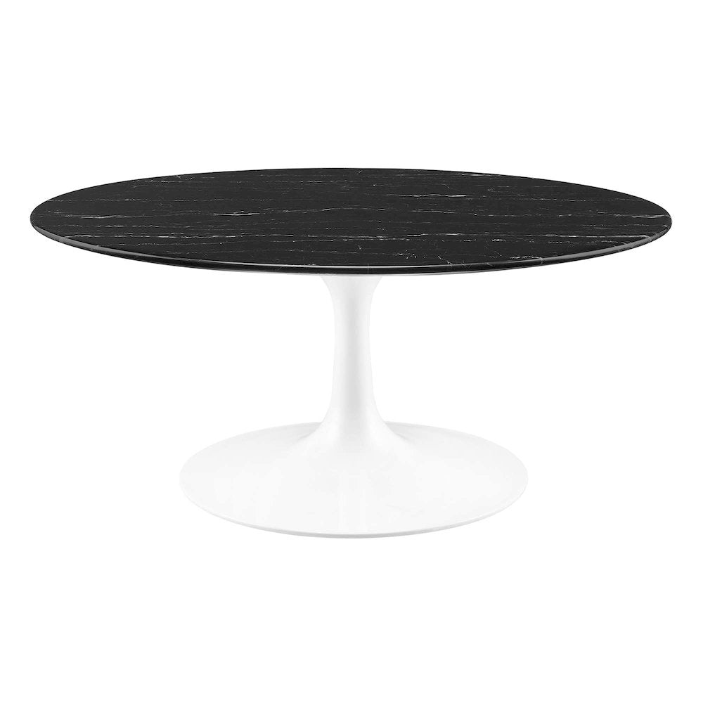 Lippa 36" Round Faux Marble Coffee Table
