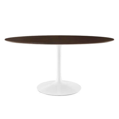 Lippa 60" Oval Cherry Walnut Wood Dining Table