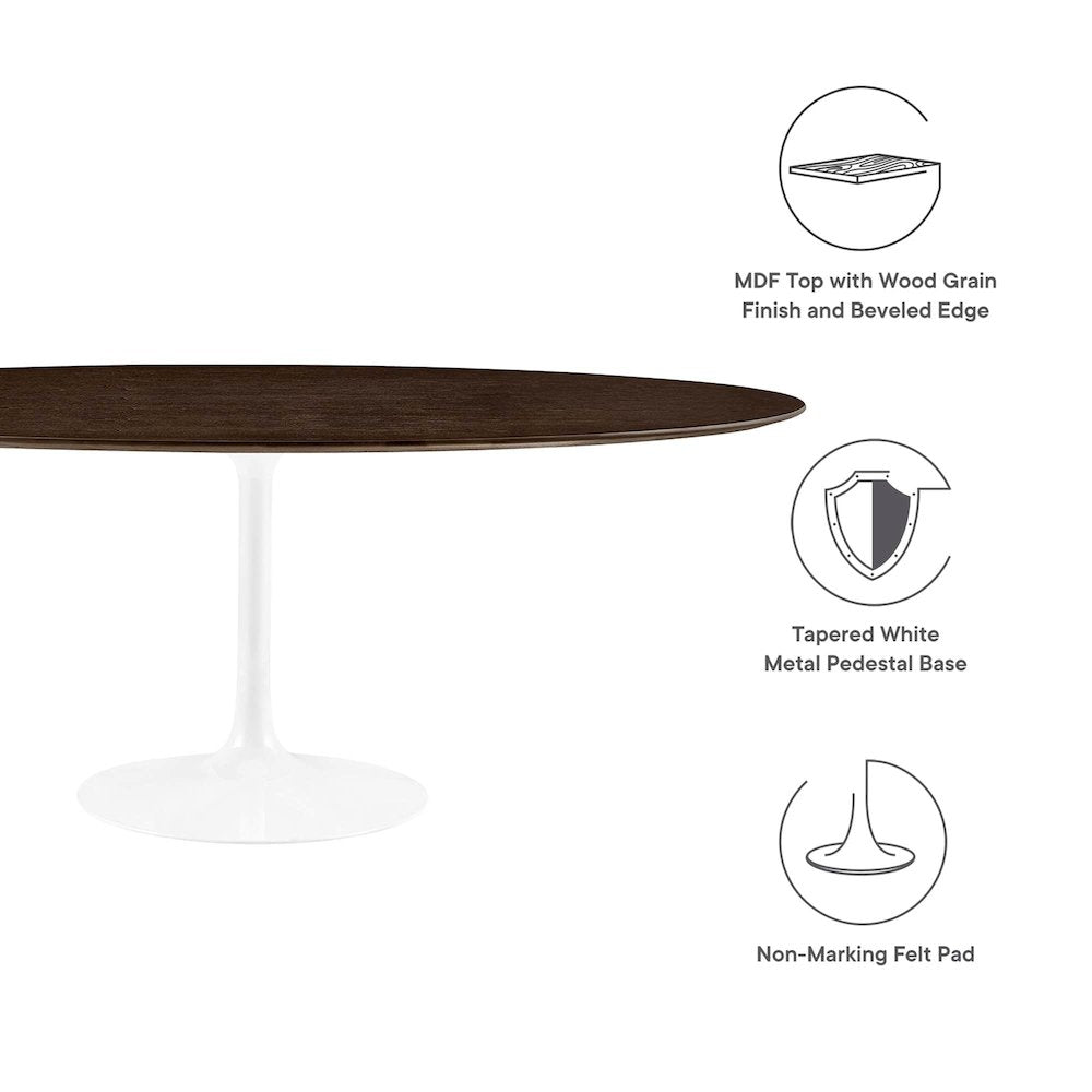 Lippa 78" Oval Wood Dining Table