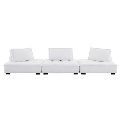 Saunter 3-Piece Tufted Fabric Fabric Sofa