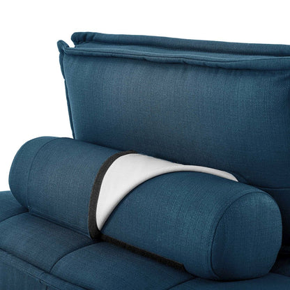 Saunter 5-Piece Tufted Fabric Fabric Sectional Sofa