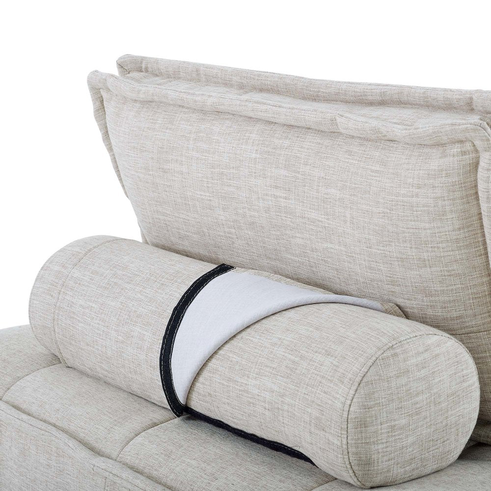 Saunter 5-Piece Tufted Fabric Fabric Sectional Sofa