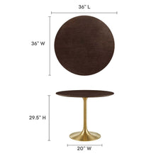 Lippa 36" Round Wood Dining Table