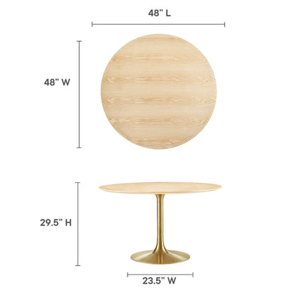 Lippa 48" Round Wood Dining Table