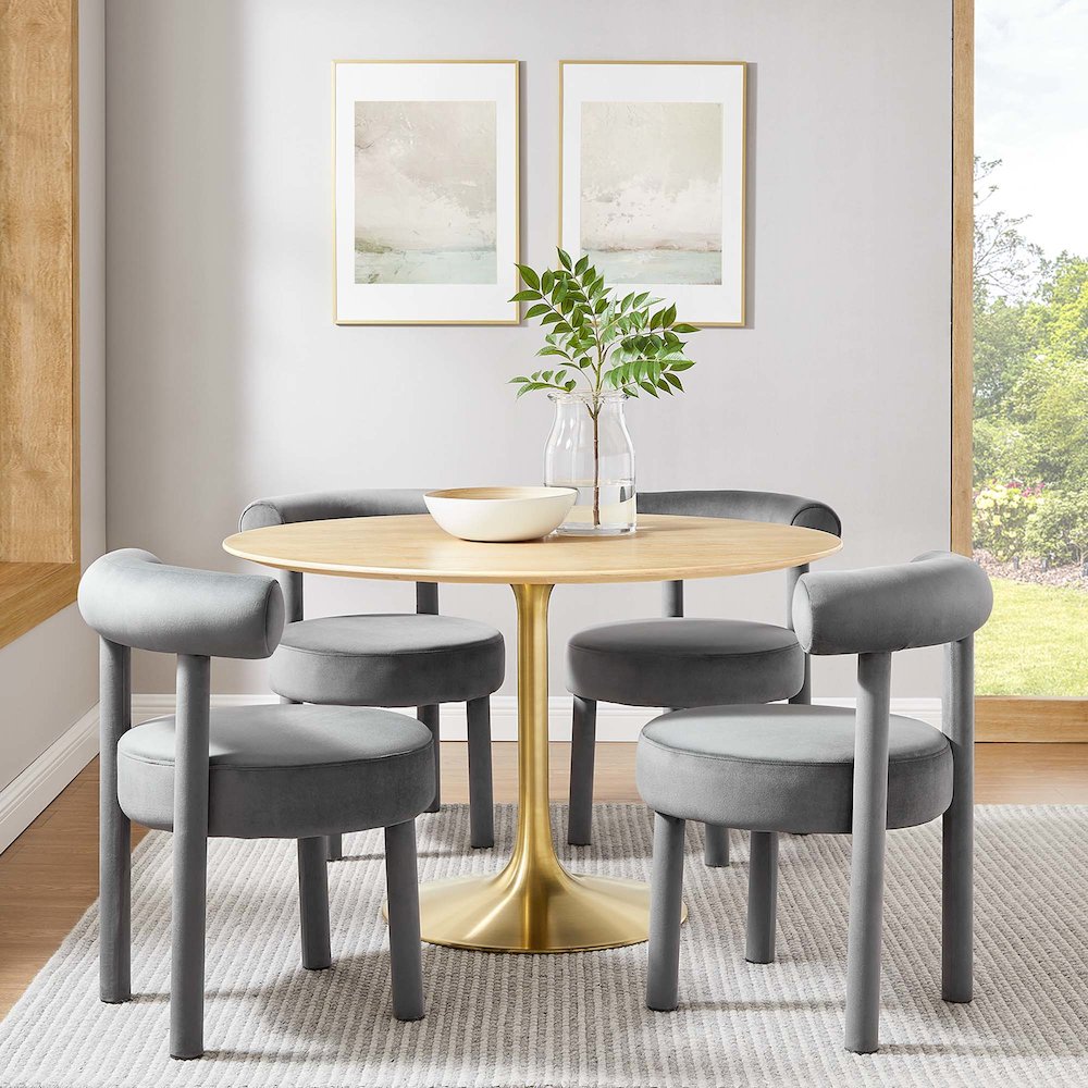 Lippa 48" Round Wood Dining Table