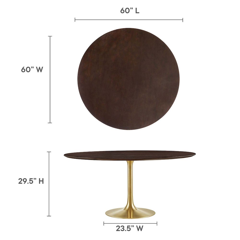 Lippa 60" Round Wood Dining Table