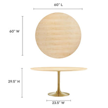 Lippa 60" Round Wood Dining Table