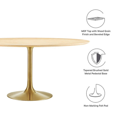 Lippa 60" Round Wood Dining Table