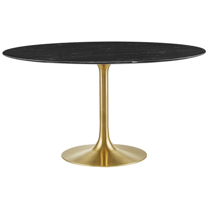 Lippa 54" Round Faux Marble Dining Table