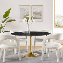 Lippa 54" Round Faux Marble Dining Table