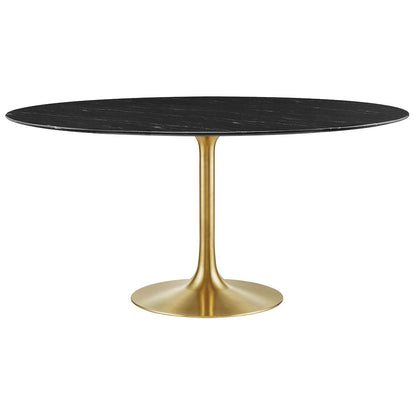 Lippa 60" Round Faux Marble Dining Table