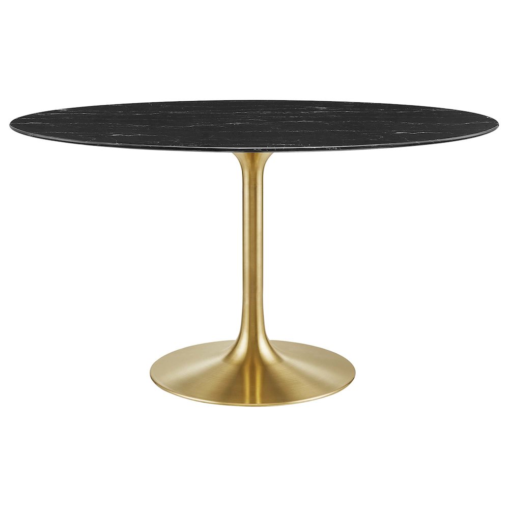 Lippa 54" Oval Faux Marble Dining Table