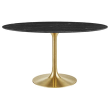Lippa 54" Oval Faux Marble Dining Table
