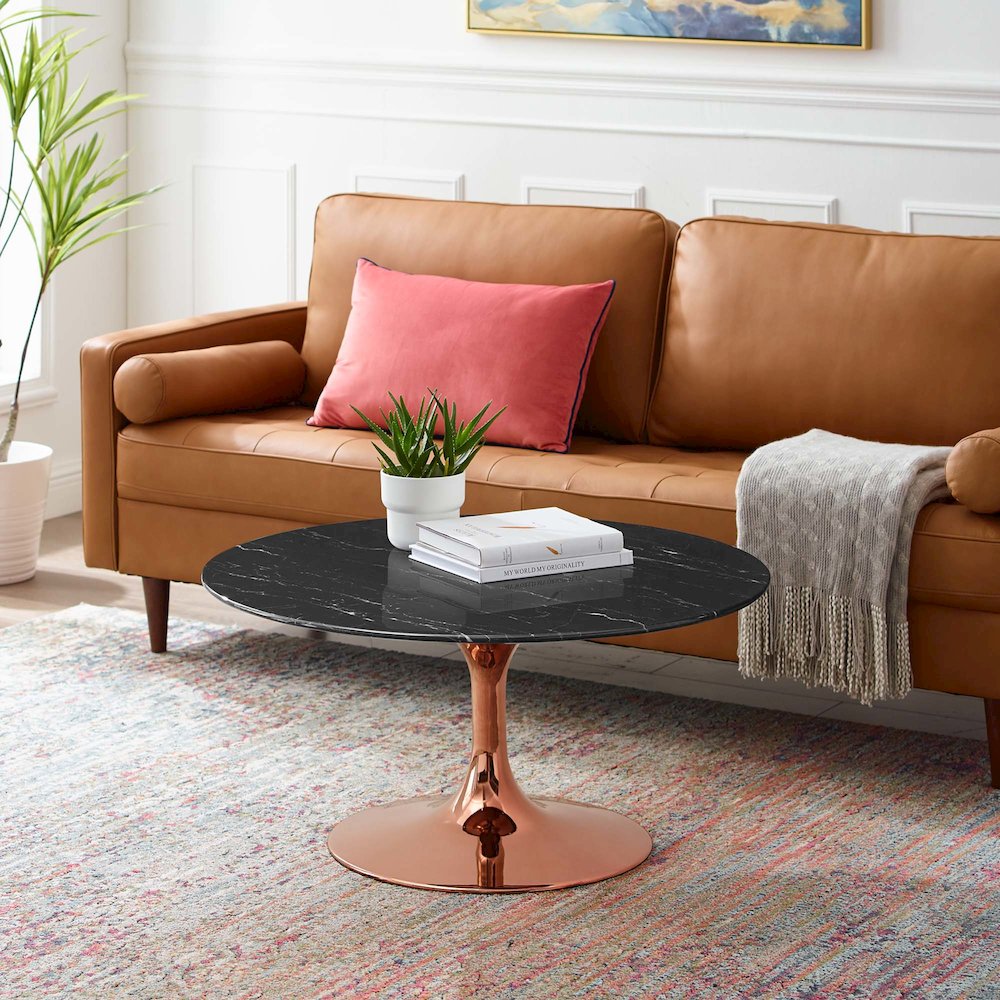Lippa 36" Faux Marble Coffee Table