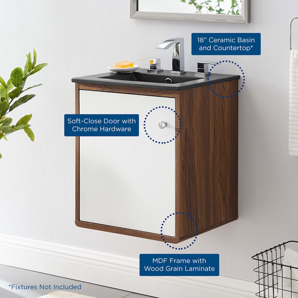 Transmit 18" Wall-Mount Bathroom Vanity