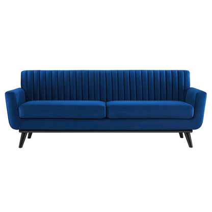 Engage Channel Tufted Performance Velvet Sofa