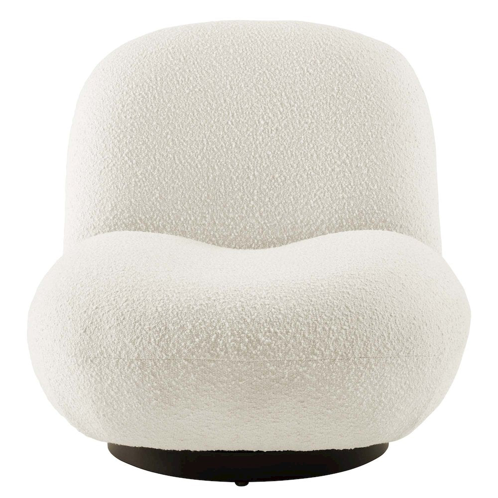 Kindred Boucle Upholstered Upholstered Fabric Swivel Chair