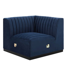 Conjure Channel Tufted Performance Velvet Left Corner Chair