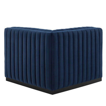 Conjure Channel Tufted Performance Velvet Left Corner Chair