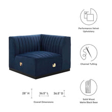 Conjure Channel Tufted Performance Velvet Right Corner Chair