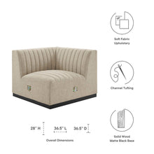 Conjure Channel Tufted Upholstered Fabric Right Corner Chair