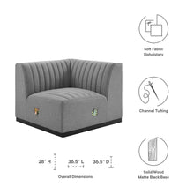 Conjure Channel Tufted Upholstered Fabric Right Corner Chair
