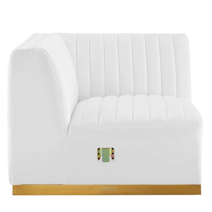 Conjure Channel Tufted Performance Velvet Left Corner Chair