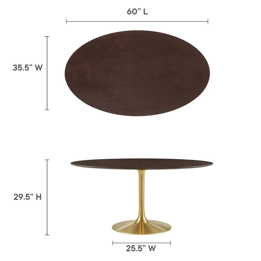 Lippa 60" Oval Wood Dining Table