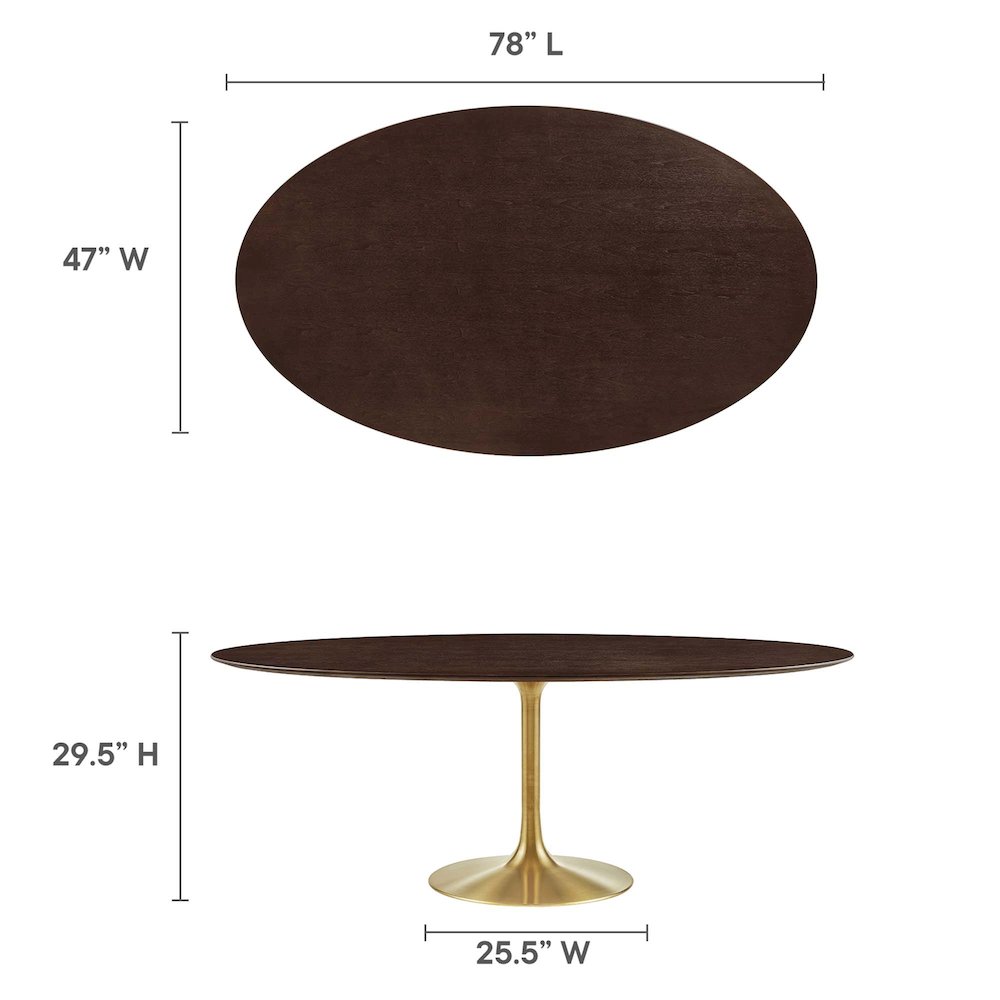 Lippa 78" Oval Wood Dining Table