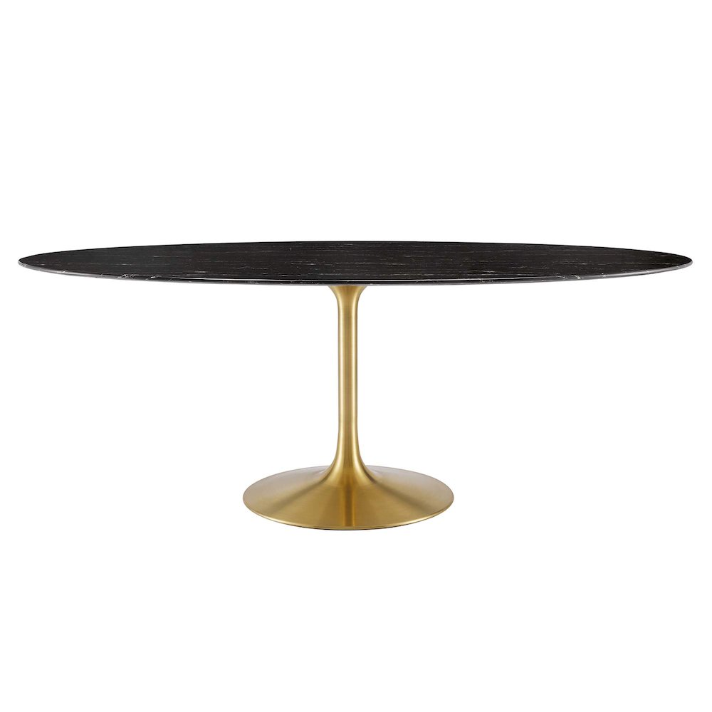 Lippa 78" Oval Faux Marble Dining Table