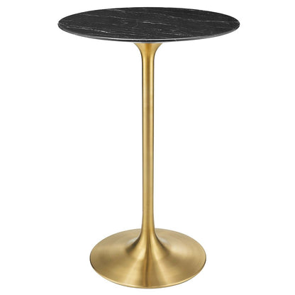 Lippa 28" Round Faux Marble Bar Table